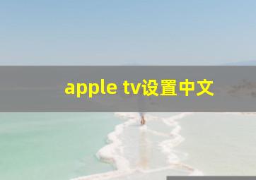 apple tv设置中文